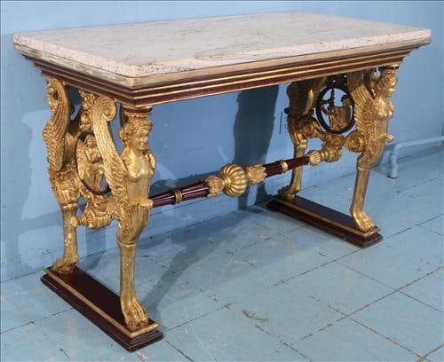 Great decorative hall center table with marble top (1 of 9)