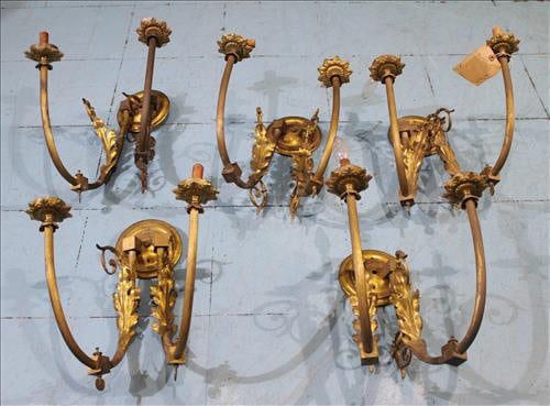 Set of 5 matching 2 light wall sconce from New Orleans (1 of 4)