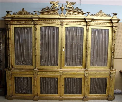 19th Century Continental gold gilded cabinet from a palace in France, breaks down (1 of 6)
