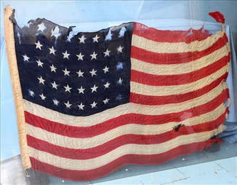 38 star, 13 stripe Grave flag of Ulysses S. Grant, 38 x 62