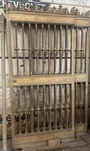 Pair of heavy solid bronze bank security doors (1 of 7)