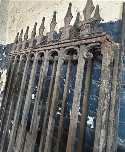 Pair of black antique cast iron entry gates from French Quarter (1 of 6)