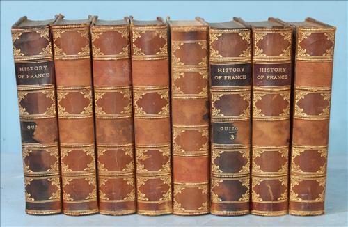 Antique leather bound 8 volume set of books (1 of 4)