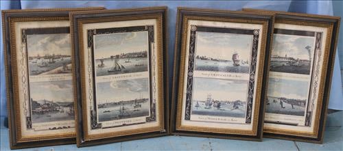 4 piece set of decorator English framed prints, 18 x 13 (1 of 5)