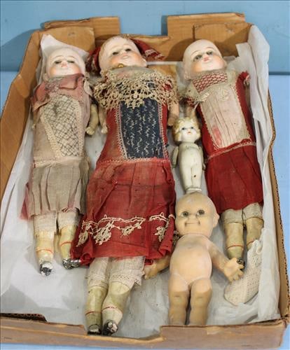 Antique and Vintage doll collection, porcelain and rubber (1 of 2)