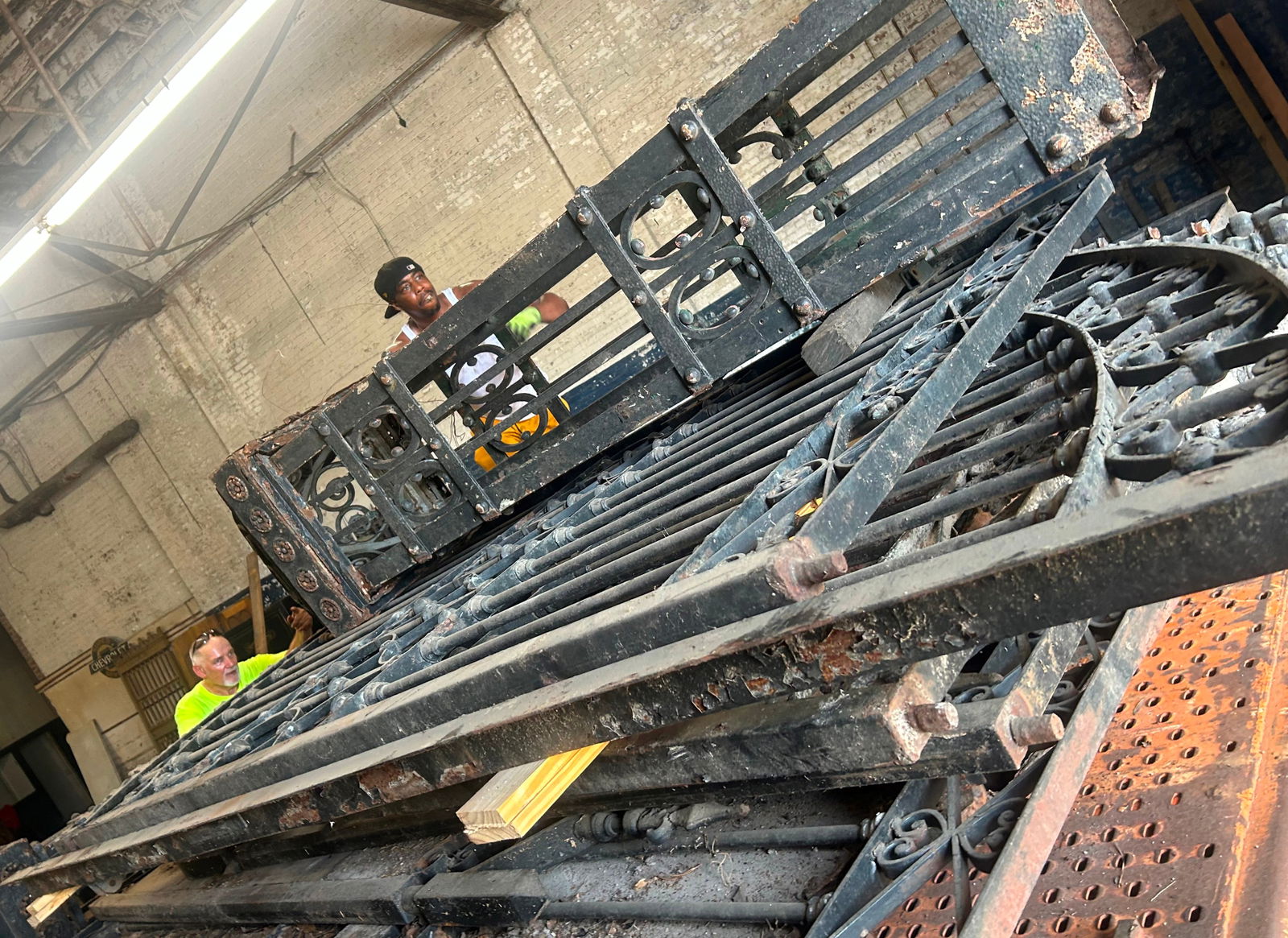 Antique solid cast iron entry gate set from an actual palace France (1 of 5)