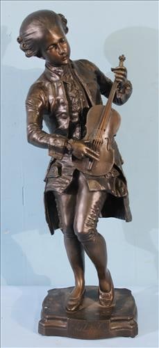 Bronze of Mozart playing the violin from Adams French, 26 x 11 (1 of 5)