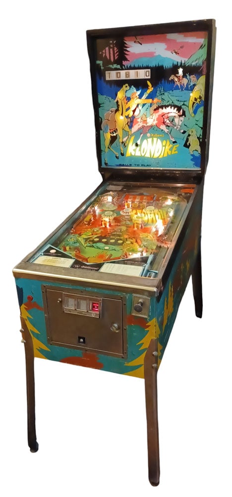 1971 Williams klondike pinball machine, 70 in. T, 52 x 24 overall (1 of 4)