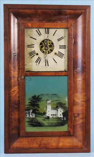 Mahogany empire  mantle clock with pendulum and key (1 of 5)