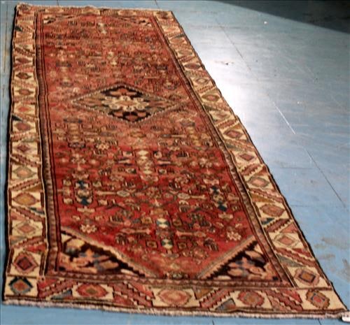 Handmade Persian faded pastel runner, 3.3 x 10.2 (1 of 3)