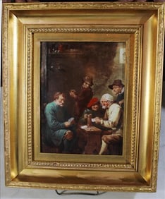 Hand painted picture on porcelain by KPM, 17 x 17
