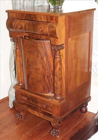 Empire side table for large beds with column front