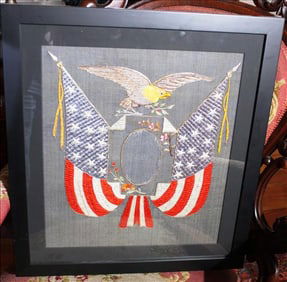 Framed Navel Commemorative given to the men with picture of ship