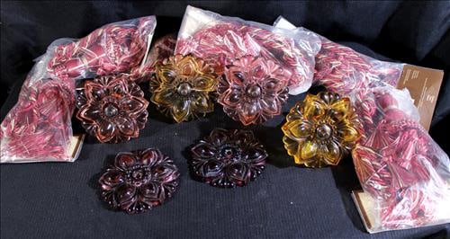 12 rope tie backs with tassels for drapes, 6 are glass kind