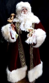 Hand made Old Saint Nick with toys, one of a kind from collection