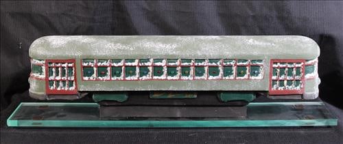 Street car Orninest in the Snow, signed by New Orleans artist
