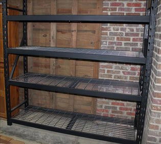 Like new strong metal rack that breaks down for moving, 78 x 78 x 24