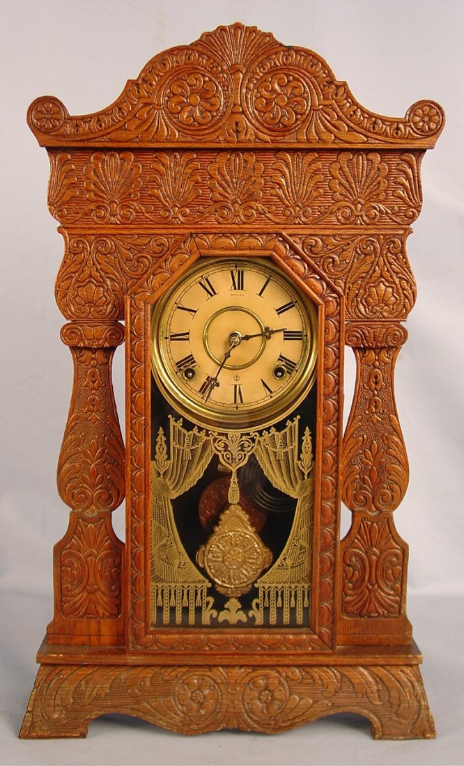 Gilbert Steamer No 47 Clock, 25in. T, 15in. W: Gilbert Steamer No 47 Clock, 25in. T, 15in. W