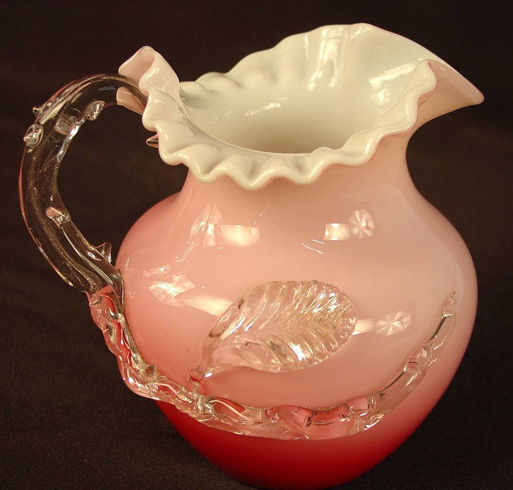 Stevens and Williams pink to Cranberry Small Pitch: Stevens and Williams pink to Cranberry Small Pitcher, 6in. T, 6in. W