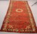 215: Hand Made Persian Hall Runner, 9ft 3in x 4ft, red,