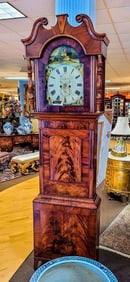 Period Chippendale grandfather clock with original works, ca. 1820