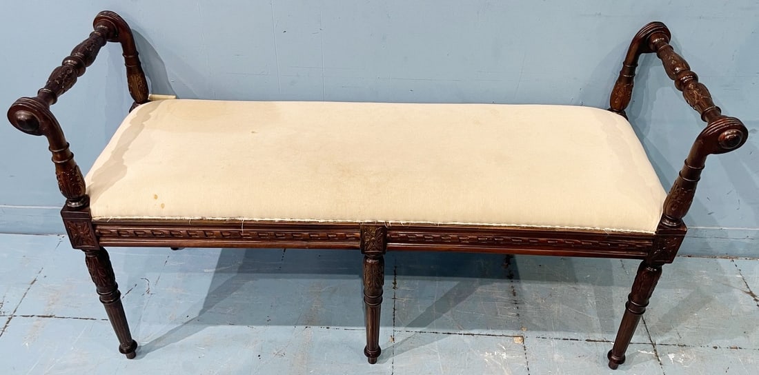 Mahogany vanity bench (1 of 3)