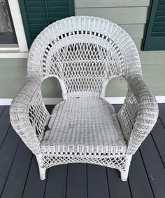 Wicker porch chair