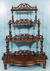 Victorian Spindle 4 Shelf Etagere
