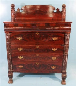 Acanthus Carved Empire Chest of Drawers