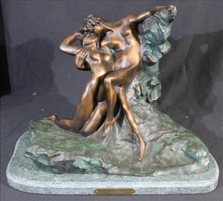 Bronze sculpture by Auguste Rodin, "Eternal Springtime", 14 in. T.