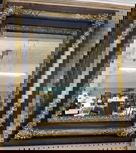 Ornate Victorian Gilded Mirror: Ornate Victorian Gilded Wood Mirror, 31 in. T, 27 in. W