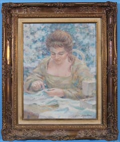 Impressionistic Oil Painting on Canvas Signed