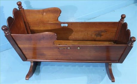 Antique Mahogany Rocking Cradle