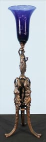 Russian Purple Glass Bronze Mounted Centerpiece