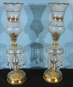 Pair of Persian Laleh or "Tulip" Lamps