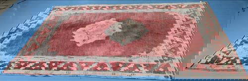 Vintage Salmon color Rug: Vintage Salmon color Rug, 5ft. 11 in. x 8 ft. 9 in.