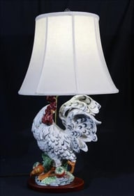Ceramic Porcelain Rooster Lamp