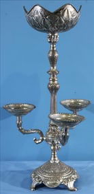 Silver Plate Epergne in Victorian Style