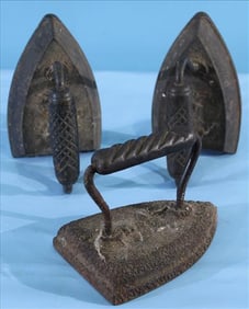Set of 3 Iron Smoothing Irons or Doorstops