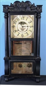 Birge, Mallory & Co. Triple Decker Shelf Clock