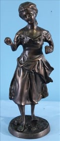 Cast Metal Statue of Maiden