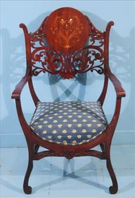 Mahagony Victorian Parlor Chair