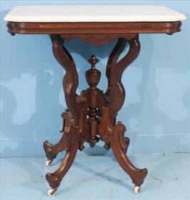 Eastlake Marble Top Side Parlor Table