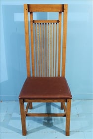 Stickley Style Mission Oak High Back Chair