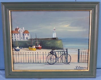 James Downie Oil Painting "St. Ive Harbour" Signed 2007