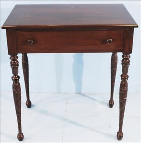 Mahogany Acanthus Carved Work Table