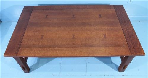 Mission Oak or Arts & Crafts Style Oak Coffee Table