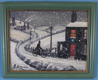 James Downie Oil Painting "Village Policeman" Signed