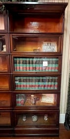 6 stack Barrister bookcase, sold in a single unit, 78 in. H, 34 in. W, 9.5 in. D.
