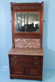 American Marble Top Eastlake Washstand